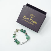 Green Tourmaline Bracelet: Conch Charm